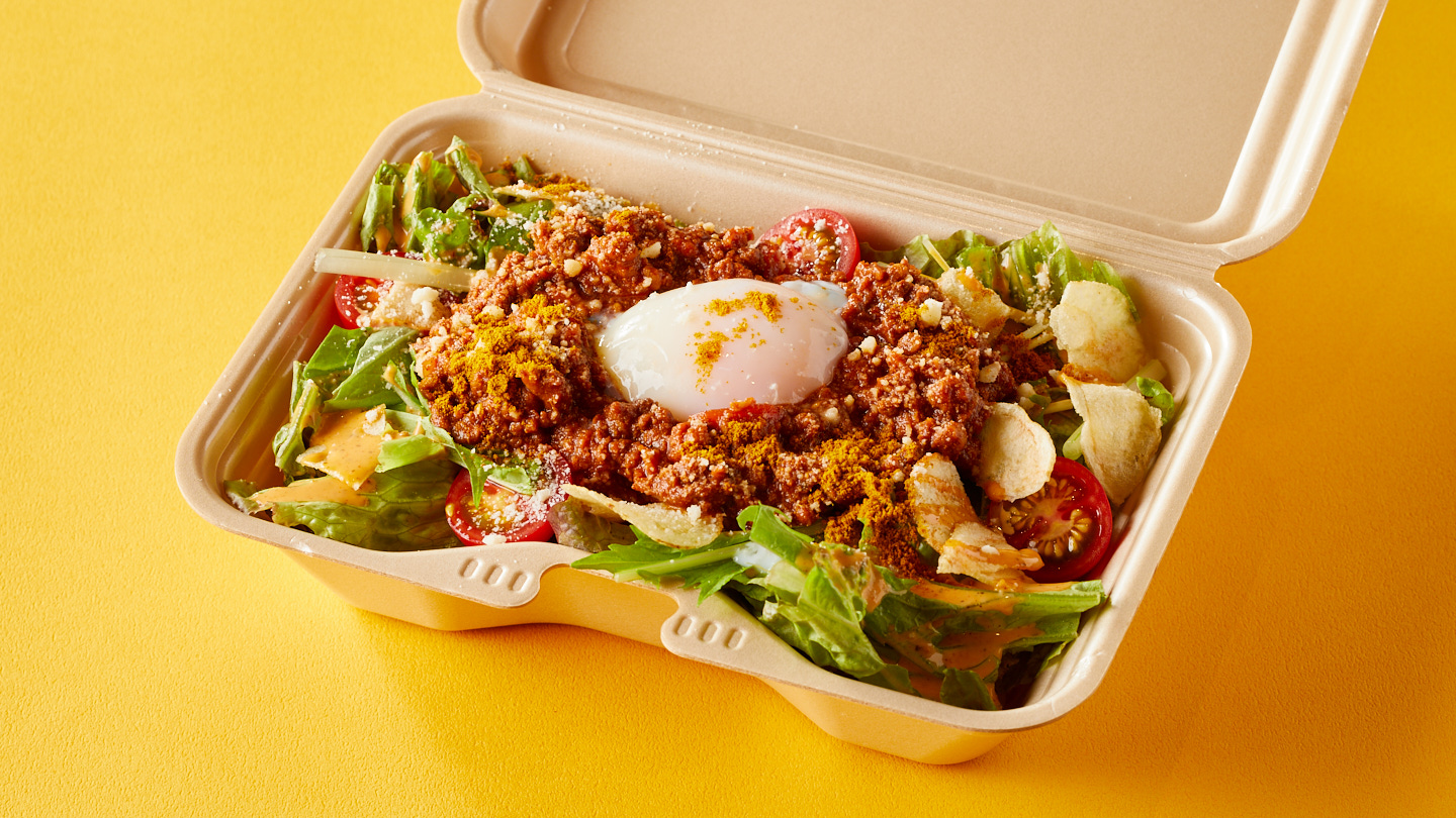 温玉乗せスパイシータコカレー |三田でテイクアウト・デリバリーならデリステーション田町店